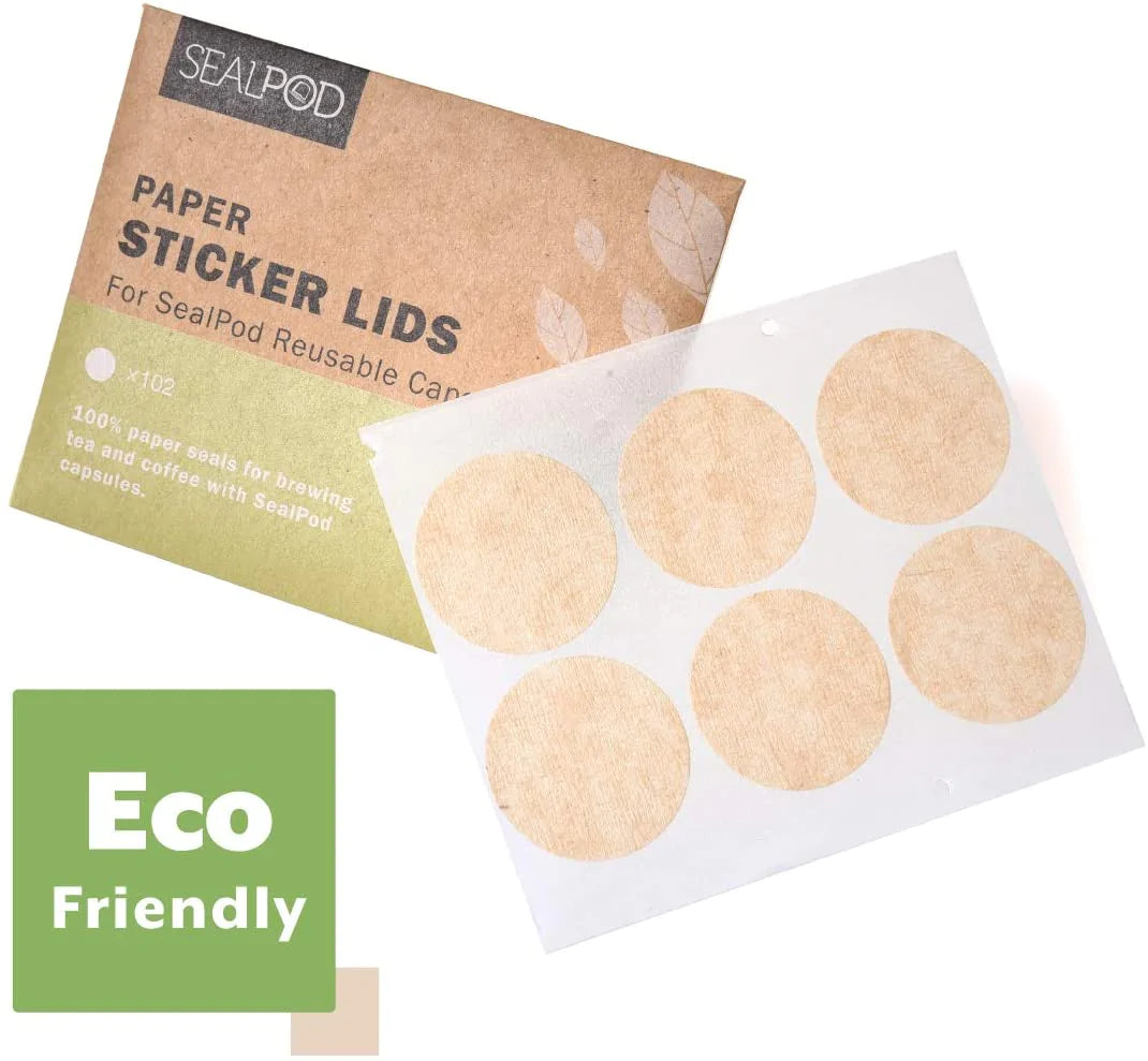 Sealpod Nespresso Paper Sticker Lids 100 pcs 環保咖啡膠囊 封口紙貼 100 張 Seed 點籽